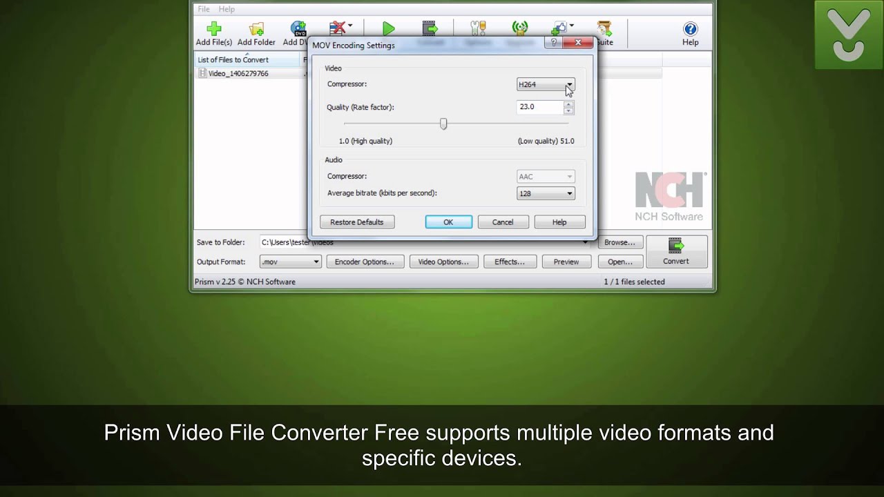 prism video file converter mp4